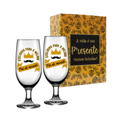 Kit C/ 2 Taças De Cerveja - Melhor Pai