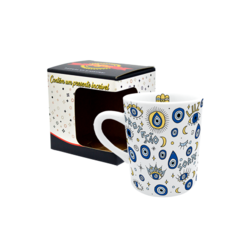 Caneca Pequena 120ml - Olho Grego Olhos - Maga's Store