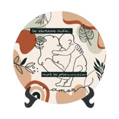Prato Decorativo 11cm - Mãe Amor