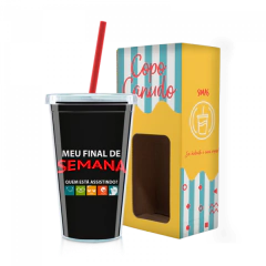 Copo Canudo 500ml - Netflix
