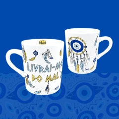 Caneca Pequena 120ml - Olho Grego Filtro dos Sonhos