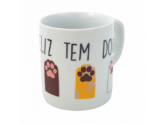 CANECA CILINDRICA - GENTE FELIZ TEM DOG na internet