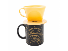 CANECA CILINDRICA COM COADOR - MEU ESPACO