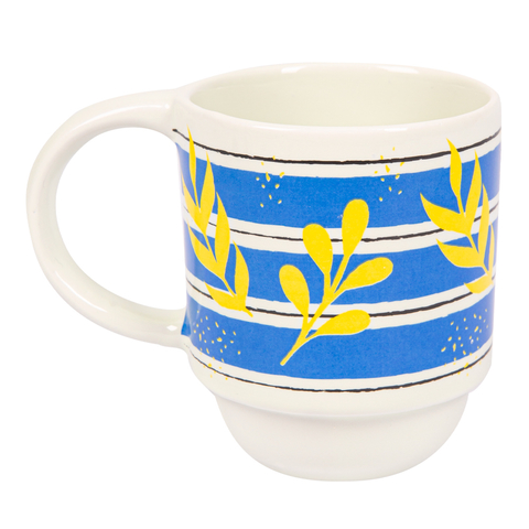 Caneca Base - Retrô Folhagens