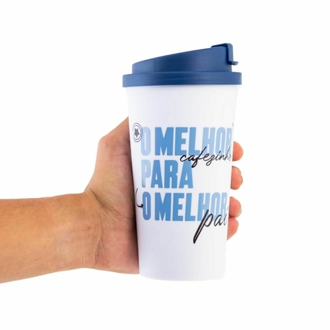 Copo Viagem Style 500ml - O Melhor Pai Azul