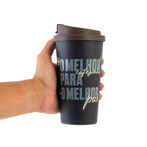 Copo Viagem Style 500ml - O Melhor Pai Marrom