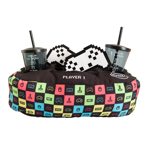 Almofada Porta Pipoca Controle - Game Geek