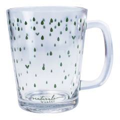 Caneca de Vidro Basic 310ml - Naturals Chuva de Coisas Boas 37616 - Maga's Store
