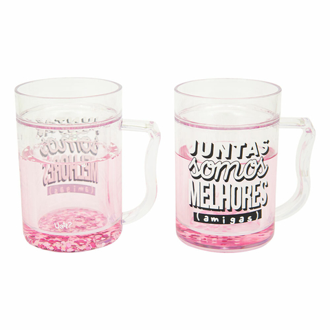 Dupla de Mini Canecos Congeláveis - Melhores Amigas