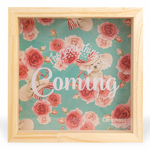 Quadro Cofre Square - Carinhoso Sweet Home Girl