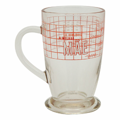 Caneca de Vidro com Base - Família Top Mãe