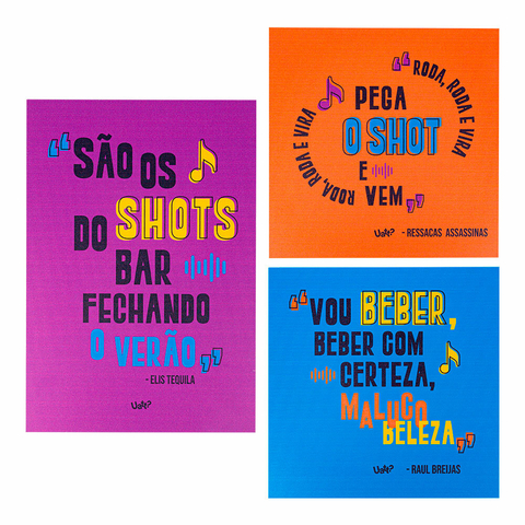Placas Decorativas 3 Unidades - MPB
