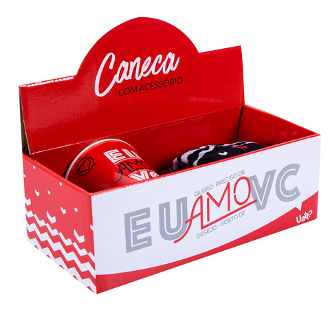 Caneca Com Acessório - Eu Amo Você