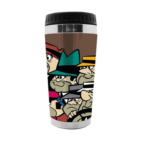 Copo Térmico 470ml - Hanna Barbera - Corrida Maluca The Gangsters Fd Marrom 28275