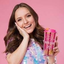 Copo Para Viagem Glitter Larissa Manoela