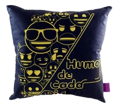 Capa Almofada 40x40 - Emoji Humor Fibra De Veludo - comprar online