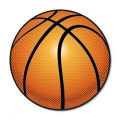 Espelho Decorativo feito em Acrílico Espelhado (25x25cm) - Bola de Basquete
