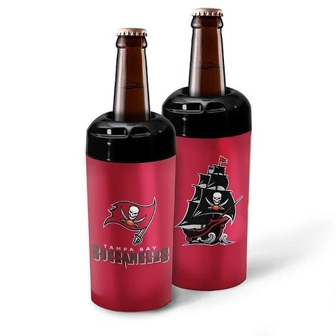 Porta Garrafa 600ml Licenciado NFL - Tampa Bay Buccaneers (Vermelho)
