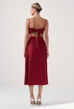 Vestido Raiany Vinho - Spaço Moda | Multimarca