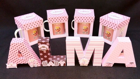 1 LETRAS 3 D CON NOMBRE (12 cm. aprox alto)