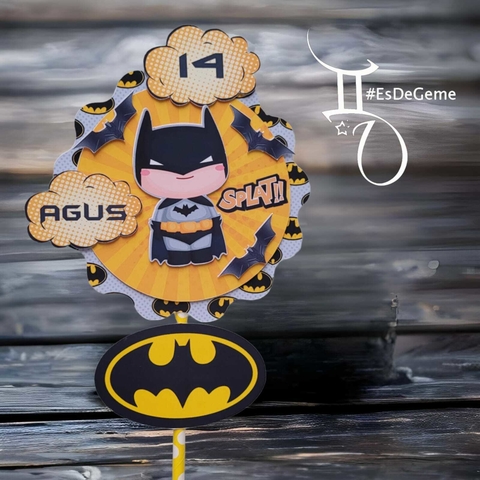 1 Topper chico para torta personalizado 12x12cm - comprar online