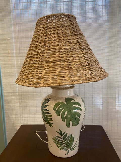 Abajur Luiz Salvador folhas com cúpula