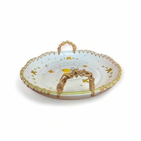 Travessa Redonda com alça de Junco