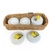 Cesta Junco Natural com 3 potes com Limão Porcelana - comprar online