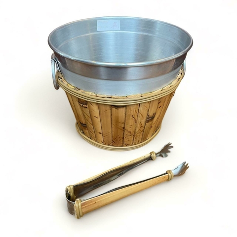 Balde para gelo com pinça Bambu Natural