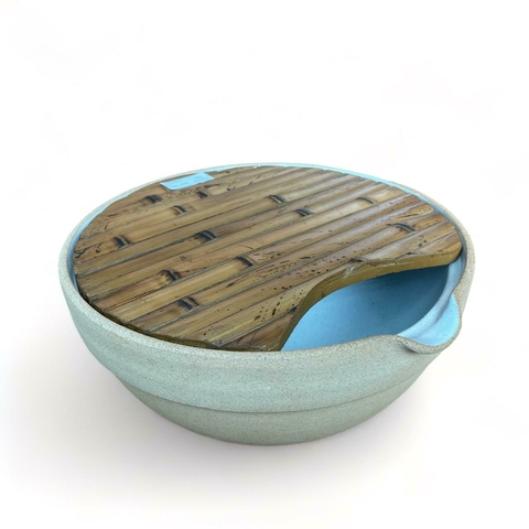 Bowl para Feijão com Tampa de Bambu