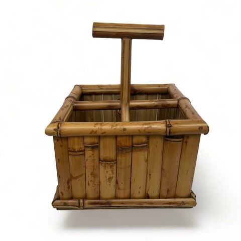 Porta Talheres Tigrado Bambu