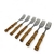 Conjunto 6 Garfos Jantar Sonia Pierry- Bambu Natural - Mezza Casa e Decoração 