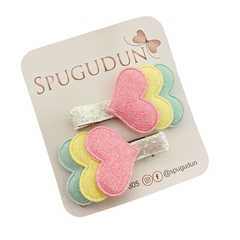 (Parzinho) Hair Clips Corações - Spugudun
