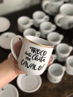 Caneca Troco Gente Chata por Cavalo - comprar online