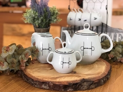 Conjunto Bridão Agulha (bule, leiteira e açucareiro)
