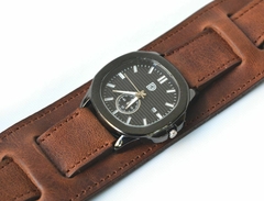 Brazalete de Cuero con reloj - P771 Marron - comprar online