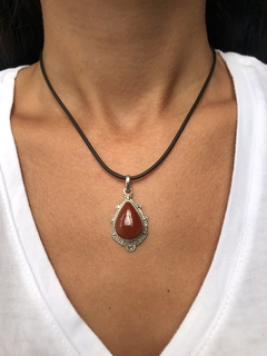 Collar Ágata roja - comprar online