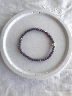 Pulsera cristal Lila tornasol - comprar online