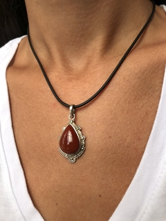 Collar Ágata roja