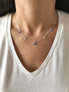 Collar combinado ojos pl