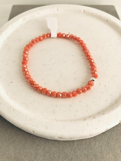 Pulsera cristal naranja