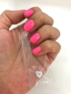 Gargantilla de tanza y dije corazón cubic