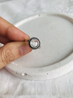 Anillo cuarzo cristal pl