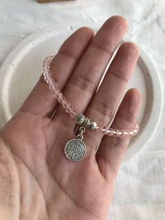 Pulsera Cristal rosa san Benito