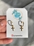 Argollitas Cruces Cubic Gold - comprar online
