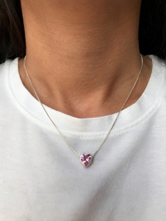 collar Susano Corazón rosa