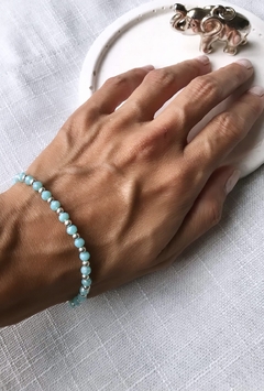 Pulsera Cristal celeste combinada