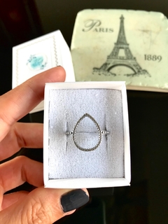 Anillo Gota Cubic - Jg.joyasonline
