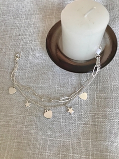 Pulsera Corazones Doble - comprar online