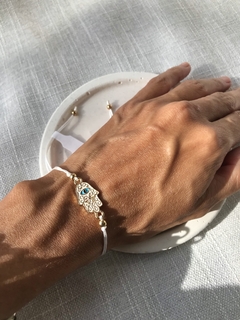 Pulsera Hamsa blanca
